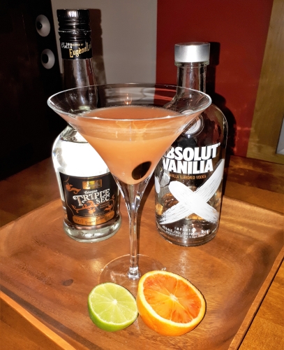 Blood orange martini